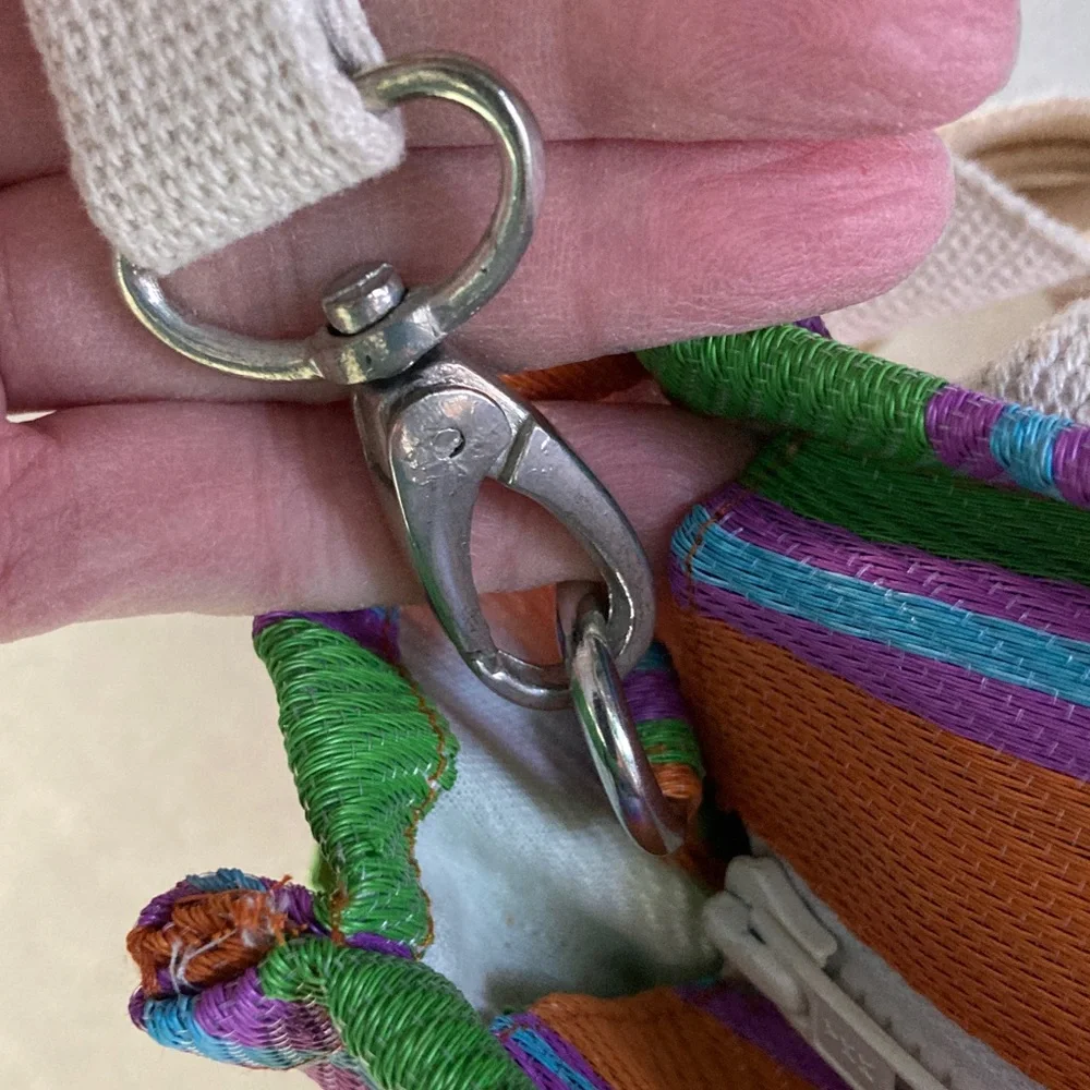 Urban Outfitters Green and Orange Striped Crossbody Bag - Picture 9 of 10